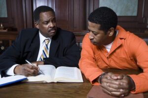 A client and his attorney discuss the timeline of a Phoenix criminal case.