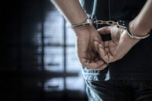 man being arrested