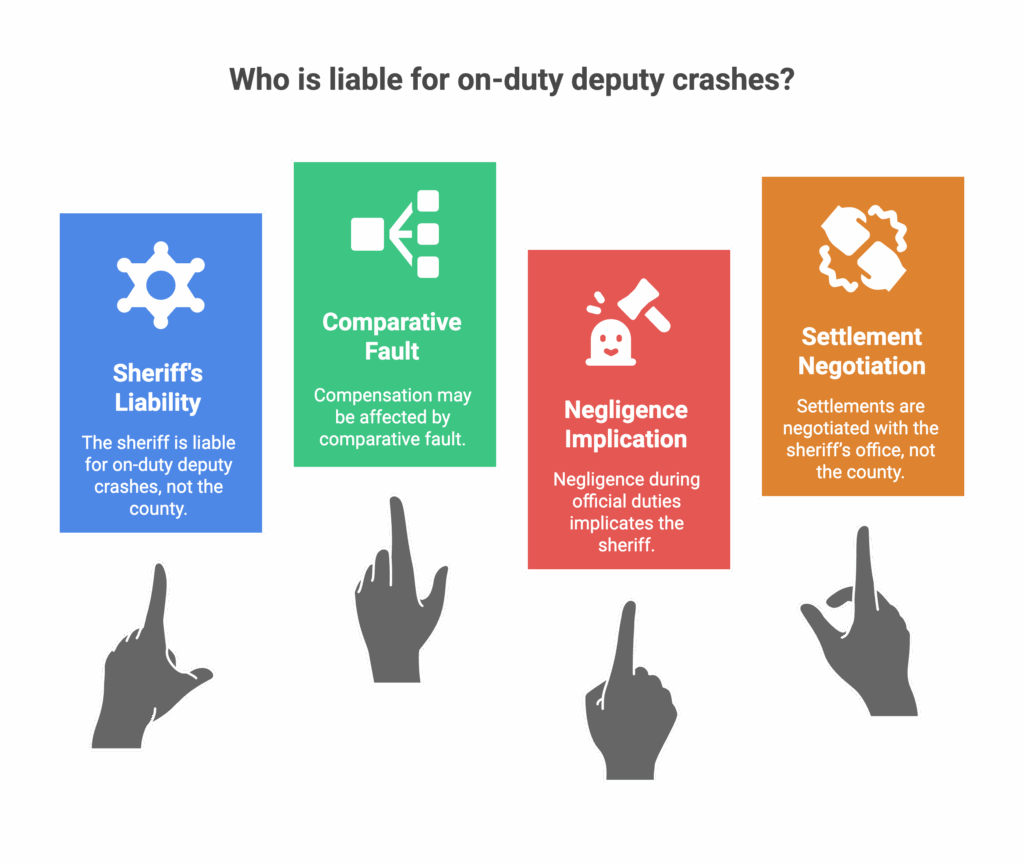 Who is liable for on-duty deputy crashes?