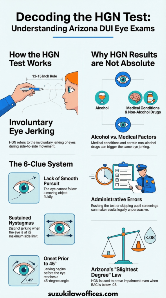 Nistagmo de la Mirada Horizontal HGN prueba DUI