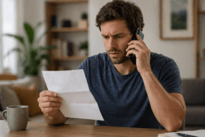 A person discussing a federal target letter with a Tucson criminal defense lawyer.